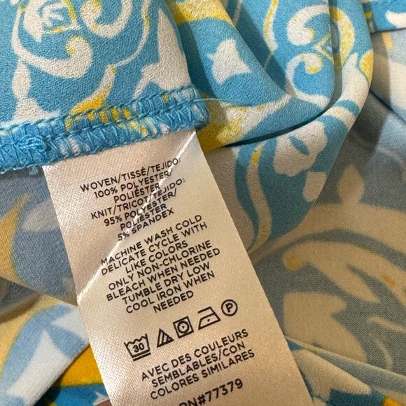 Ann Taylor Tile Print Mixed Media Draped Halter Top Womens MD - *NWT!* - Picture 6 of 9